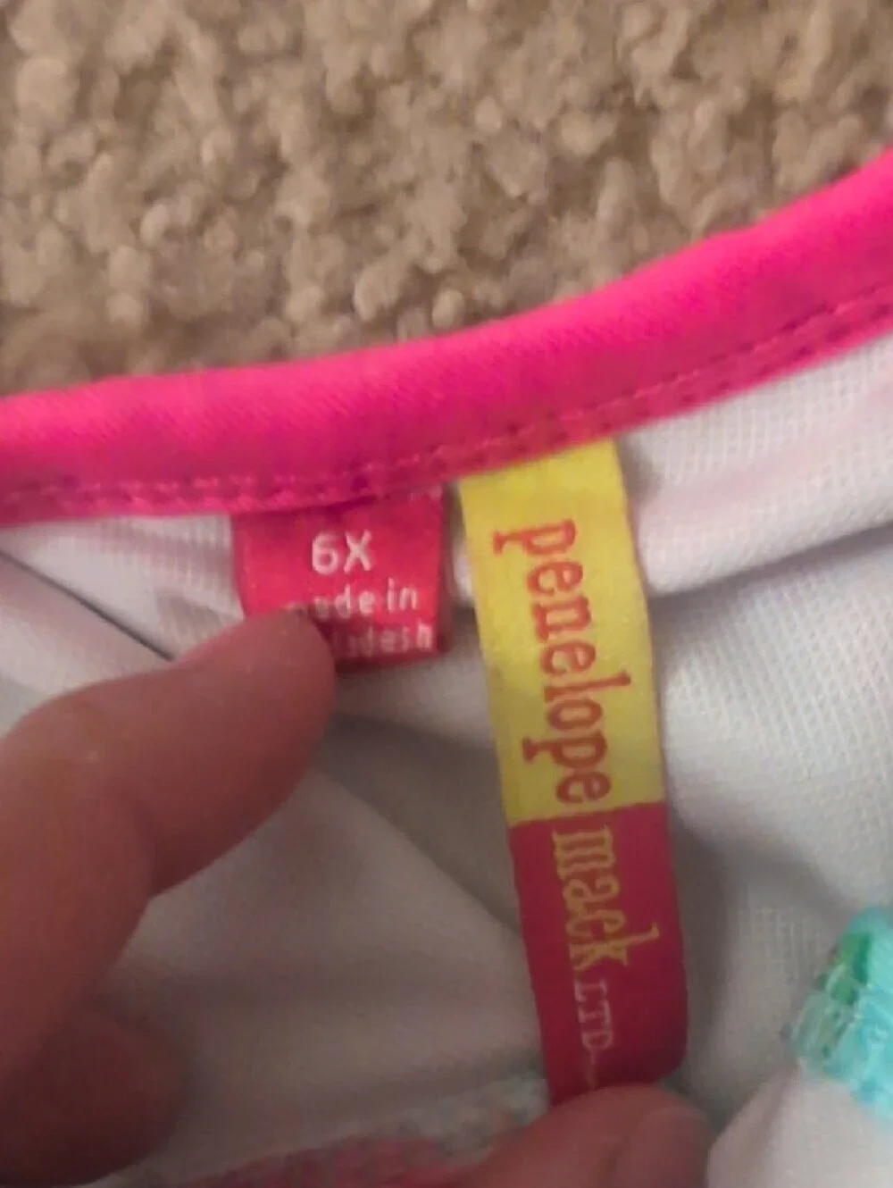Penelope Mack Pink and Yellow Label Toddler 6X